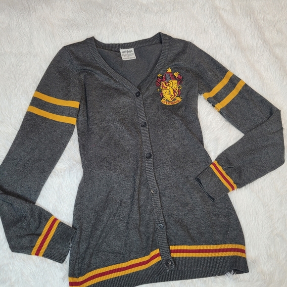 Harry Potter Gryffindor Gray Cardigan XS - Picture 3 of 10